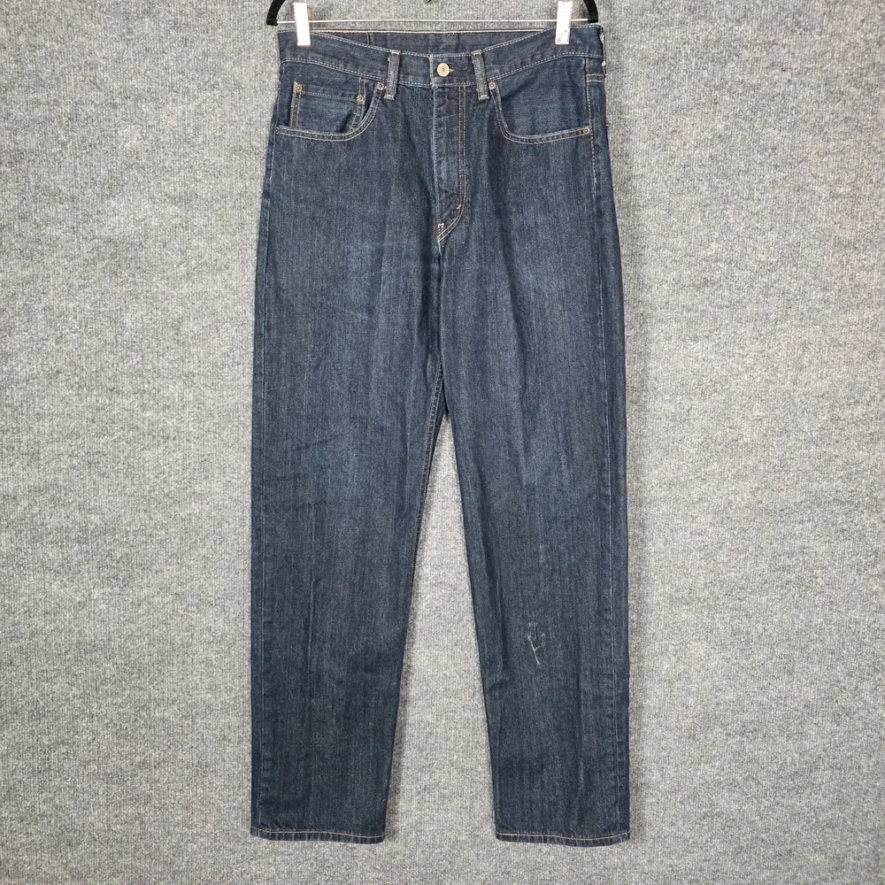 Levi's 550 Men's 33x34 Dark Wash Relaxed Fit Denim Jeans‎ Classic Cotton *flaw*